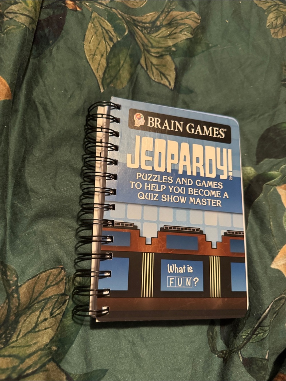 Jeopardy! Puzzle Book never used- Blue Spiral-Bound Game Book
